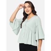 ALL WAYS YOU Women Top Crepe fabric  Green XS