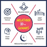 Carbamide Forte Melatonin 10mg Gummies for Better Sleep | Sleep Supplement - 60 Veg Gummies