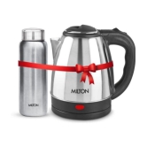 Milton Combo Set Go Electro Stainless Steel Kettle, 1.2 Litres, Silver and Aqua 750 Stainless Steel Water Bottle, 750 ml, Silver | Office | Home | Kitchen | Travel Water Bottle