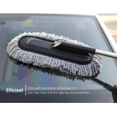 Uttamrobotics Retractable Flexible Microfiber Car Duster With Handle 360 Degree Rotating Mop