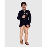 Fourfolds - Blue Cotton Blend Boys Sherwani ( Pack of 1 ) - None