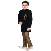 Arshia Fashions Blue Silk Boys Indo Western Sherwani & Churidar Set ( Pack of 1 ) - None