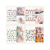 Lenon Mixed Design 10 Sheets Stickers Nail Stickers for Womens and Girls 10 g