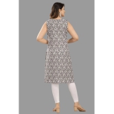 Frionkandy - Black Cotton Womens Straight Kurti ( Pack of 1 ) - None