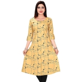 Meher Impex - Yellow Cotton Womens Front Slit Kurti ( Pack of 1 ) - S