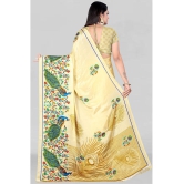 LEELAVATI - Gold Crepe Saree With Blouse Piece ( Pack of 1 ) - Gold