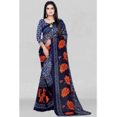 LEELAVATI - Blue Georgette Saree With Blouse Piece ( Pack of 1 ) - Blue