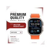 LAZYWINDOW Smart Watch T800 Ultra Orange Smart Watch