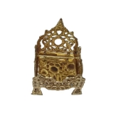 Ornate Golden Brass Pedestal for Deity Statues (small size)