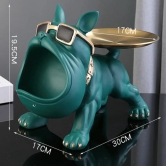 BULLDOG STORAGE BUTLER SCULPTURE-Black