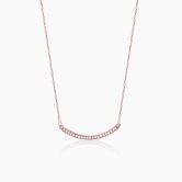 Rose Gold Zircon Arc Necklace