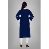 Kapadia - Blue Rayon Womens Straight Kurti ( Pack of 1 ) - None