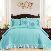 Timeless  Beauty 5 Pcs Bedcover Set-Sky Blue