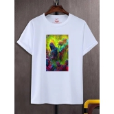 NITYANAND CREATIONS Round Neck White Holi T-Shirt for MEN-HOLI-T-SHIRT-11520-M