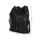 Lychee bags PU Black SLING BAG ( Black)