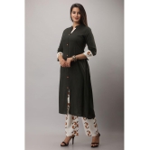 MAUKA Rayon Solid Kurti With Palazzo Women''s Stitched Salwar Suit - Black ( Pack of 1 ) - None