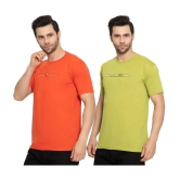 Zeffit Multicolor Cotton Regular Fit Mens Sports T-Shirt ( Pack of 2 ) - None