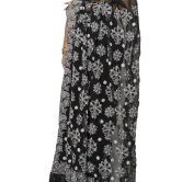 VASU INC. Handmade Lucknow Chikankari Black Saree ms012