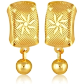 VIVASTRI Golden Stud Earrings ( Pack of 1 ) - Golden