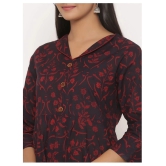 miravan Maroon Cotton Anarkali Kurti - L