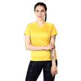 WOMEN V NECK TEE-M / Yellow