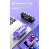 COREGENIX Slide DigitalDisplay Bluetooth True Wireless (TWS) In Ear 30 Hours Playback Low Latency IPX5(Splash & Sweat Proof) Purple