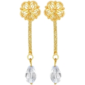 VIVASTRI Golden Drop Earrings ( Pack of 2 ) - Golden