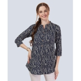 Meher Impex Blue Crepe Womens Tunic ( Pack of 1 ) - None