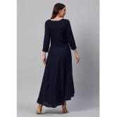 JC4U - Viscose Navy Womens A- line Dress ( Pack of 1 ) - None