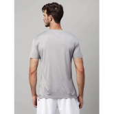 UrbanMark Polyester Regular Fit Solid Half Sleeves Mens T-Shirt - Light Grey & White ( Pack of 2 ) - None