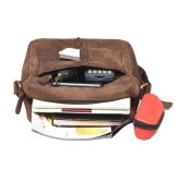 Leaderachi Vintage Hunter Leather Crossbody Messenger Bag For Mens.