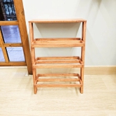 BARISH - Shoe Rack Simple, Handcrafted Rubberwood Shoe Rack, Shoe Rack for Home, Hall, Office