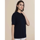 Fabflee Navy Cotton Loose Fit Womens T-Shirt ( Pack of 1 ) - None