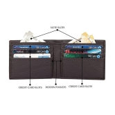 Tough Brown Leather ATM + Money Slot 6 Slot Card Holder For Men & Women - Brown