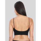 ILRASO - Black Cotton Blend Removable Padding Women's Sports Bra ( Pack of 1 ) - None