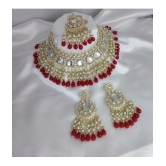 Padmavati Bangles Red Alloy Necklace Set ( Pack of 1 ) - Red