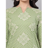 KIPEK Rayon Printed Straight Womens Kurti - Green ( Pack of 1 ) - None