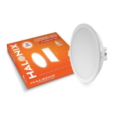 Halonix 6W Cosma Neo 6500K Cool White Recess Round led downlighter | Pack of 1 | Cut Out: 4 inch | LED Ceiling Light for Home and Hall