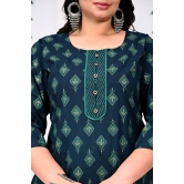 Swasti Cotton Printed Straight Womens Kurti - Green ( Pack of 1 ) - None