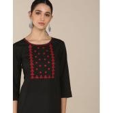 Karigari - Straight Cotton Black Women's Kurti ( Pack of 1 ) - None