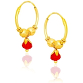 LUV FASHION Red Hoops Earrings ( Pack of 1 ) - Red