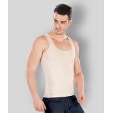 Dermawear - Beige Cotton Blend Men's Vest  ( Pack of 1 ) - M