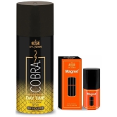 ST.JOHN Cobra Day Time 150ml & Magnet 10ml Deodorant Spray & Perfume for Men (160ml)- Pack of 2