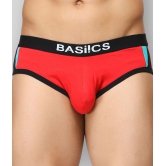 BASIICS By La Intimo - Multicolor Cotton Blend Men's Briefs ( Pack of 2 ) - M, Maroon