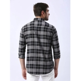 HJ HASASI 100% Cotton Slim Fit Checks Full Sleeves Mens Casual Shirt - Black ( Pack of 1 ) - None