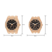 acnos Rose Gold Stainless Steel Analog Couples Watch