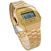 Newman Gold Metal Digital Mens Watch