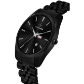 CHARLIEKEEN Black Metal Analog Mens Watch