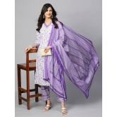 Lavender Bliss: Pure Cotton Kurta Pant Set for Women-S