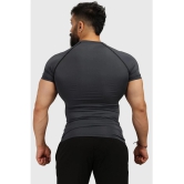 Fuaark - Grey Polyester Slim Fit Mens Compression T-Shirt ( Pack of 1 ) - None